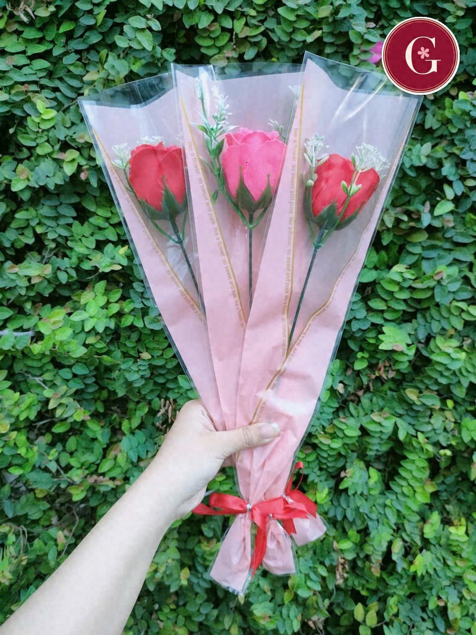 Hoa 1 bông giấy kính